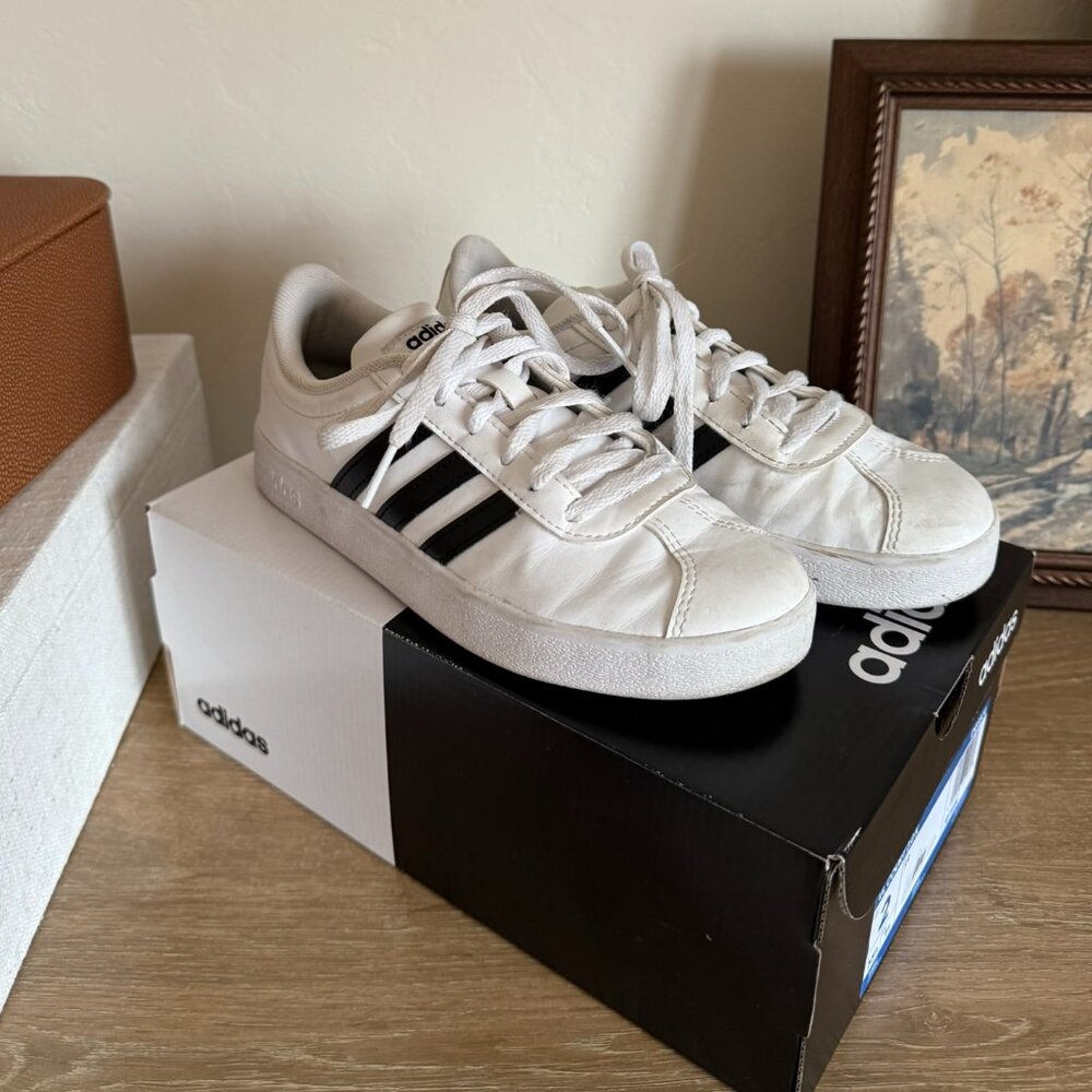 Adidas VL Court 2.0 K White & Black Sneakers 2